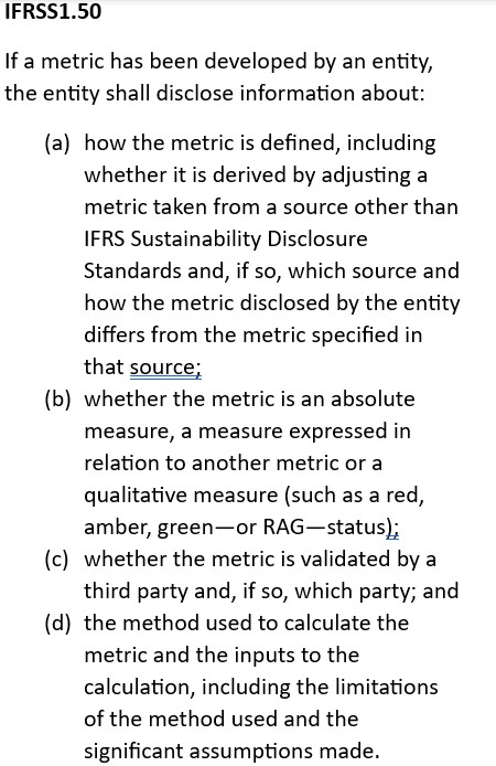 Paragraph 50 of IFRS S1