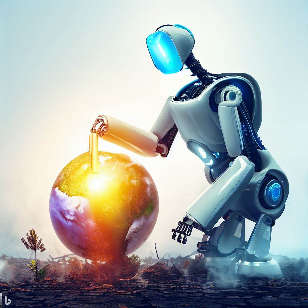 AI robot trying to solve climate change